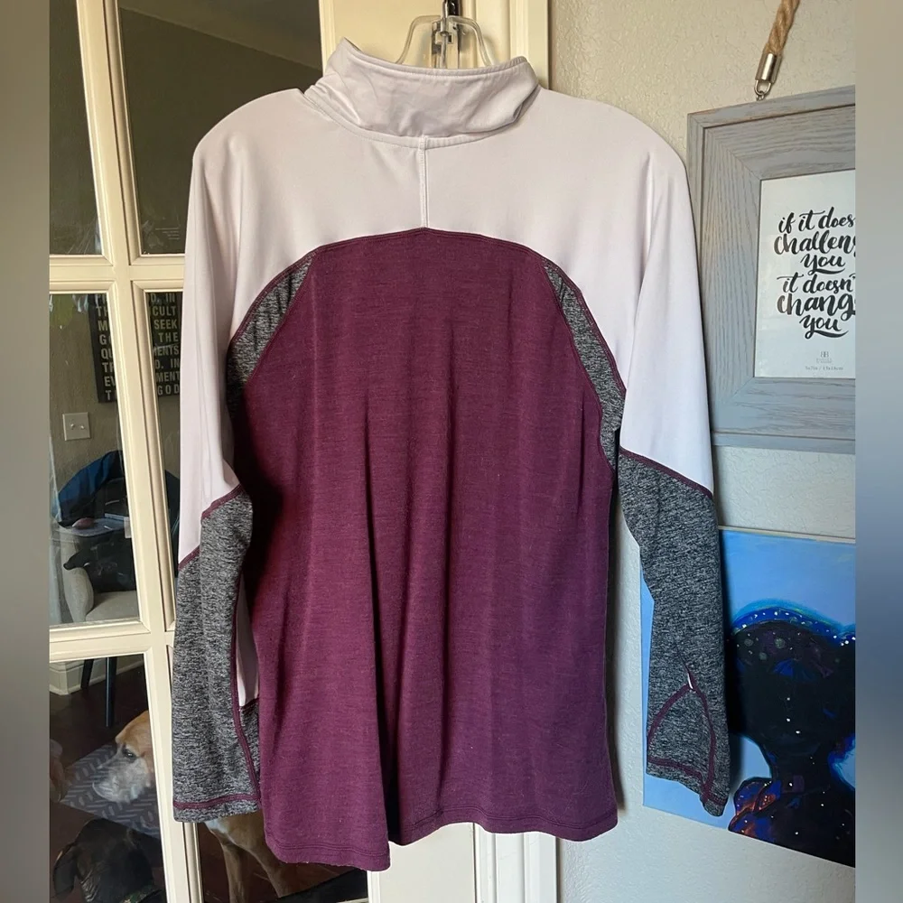 Woolx XL Burgundy Heather Quarter-Zip Pullover - Picture 5 of 5